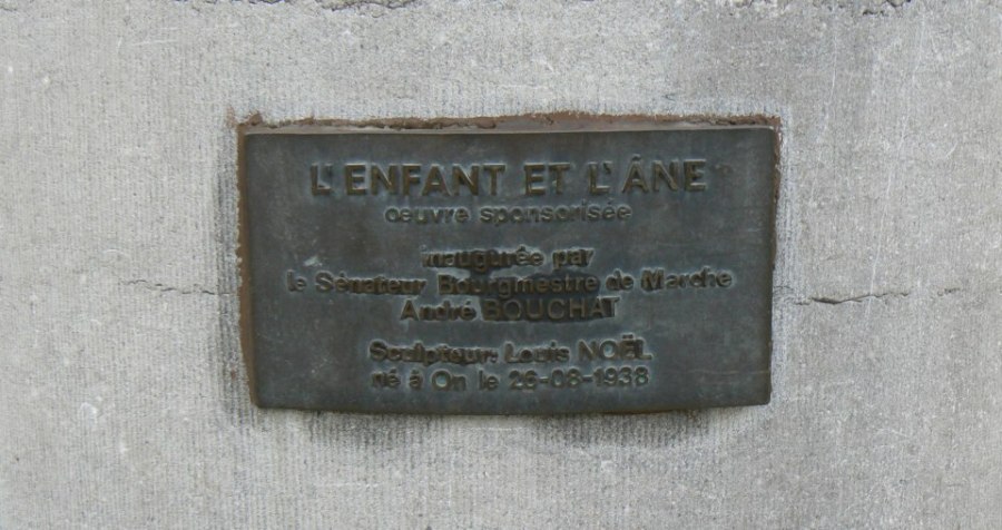 Sculpteur Louis Noel, n� � ON, l'enfant et l'ane